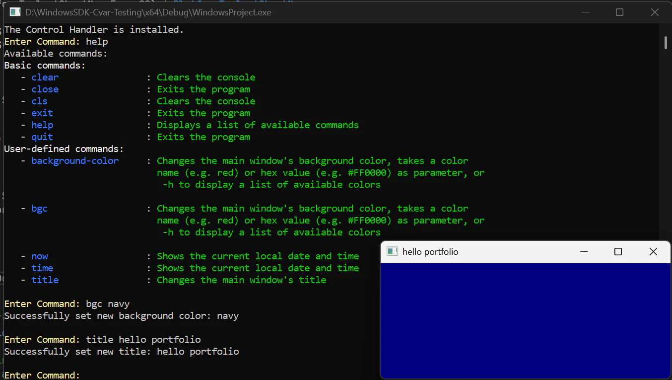 Cvar Testing preview