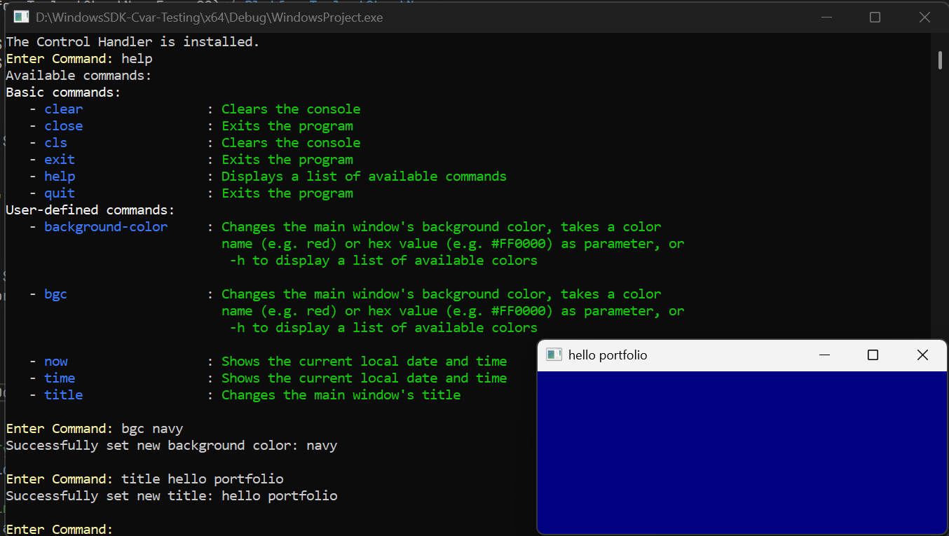 Cvar Testing preview